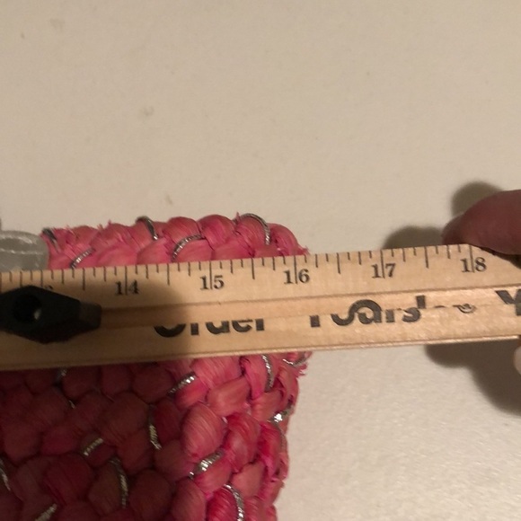 Straw Solutions pink drawstring beach bag / handbag GREAT SUMMER BAG NWT - Picture 12 of 14